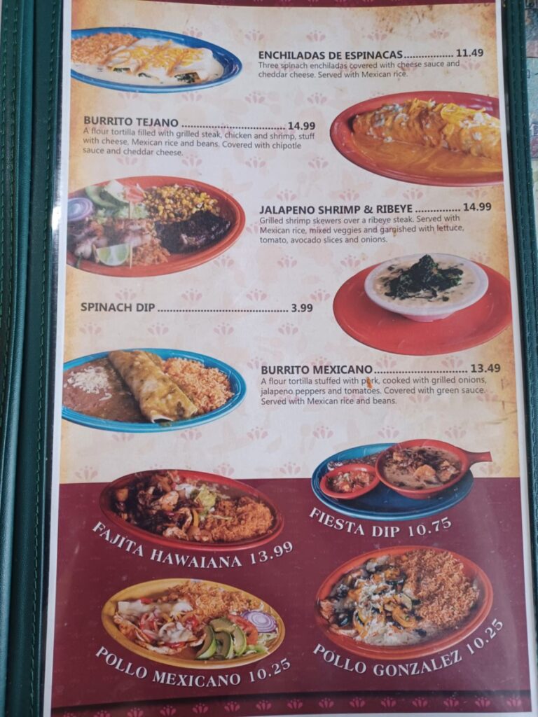 La Rosita Menu 4