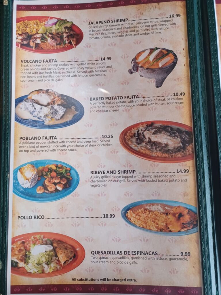 La Rosita Menu 6