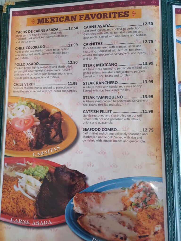 La Rosita Menu 7